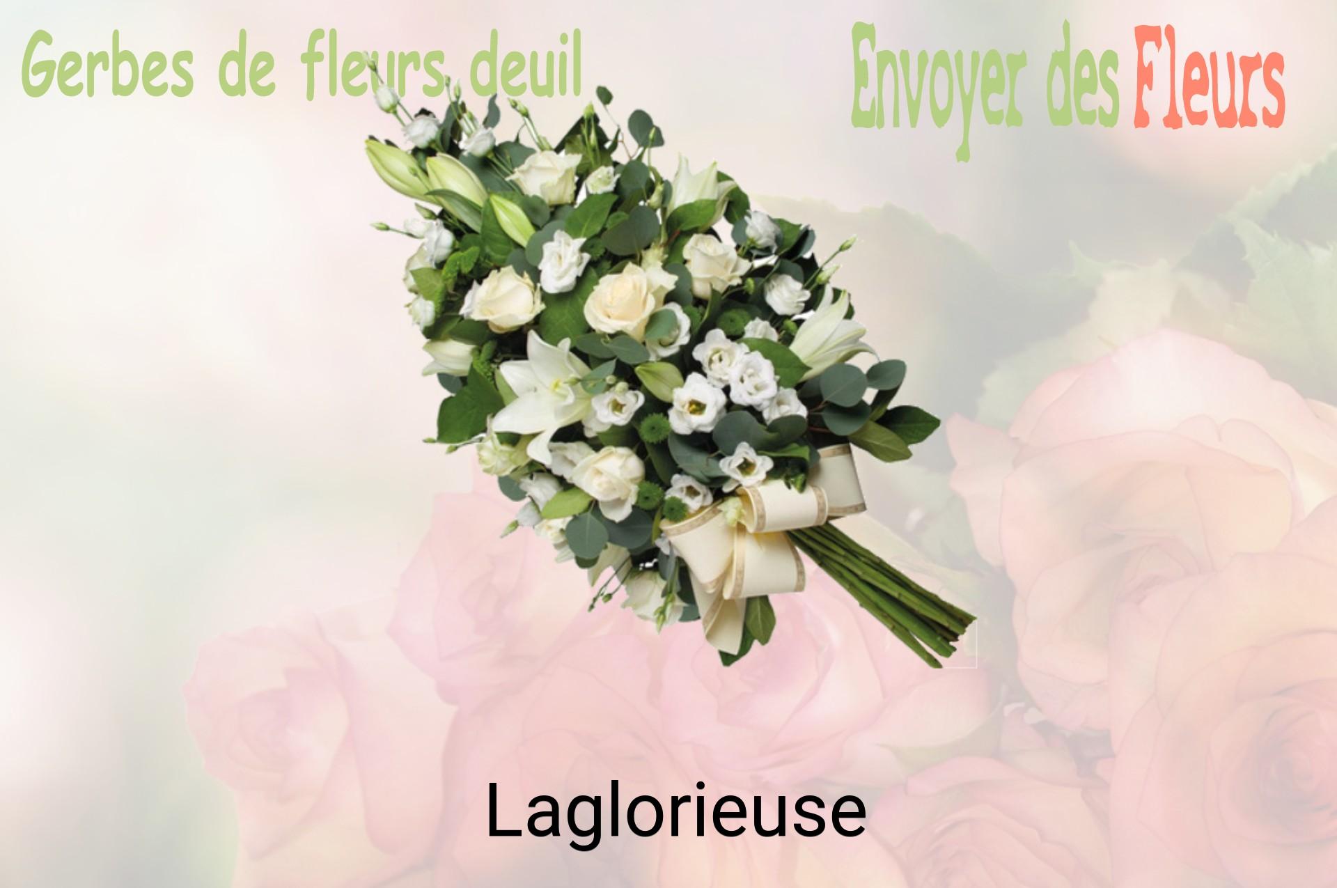 Gerbe de fleurs de deuil livrée à Laglorieuse